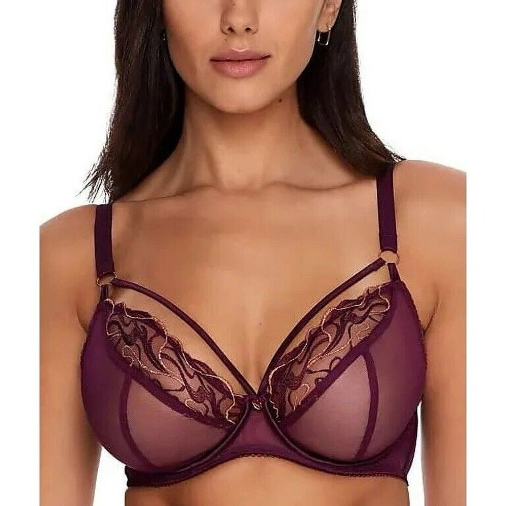 Curvy Kate BLACK Scantilly Fascinate Plunge Underwire Bra, US 34DDD, UK 34E